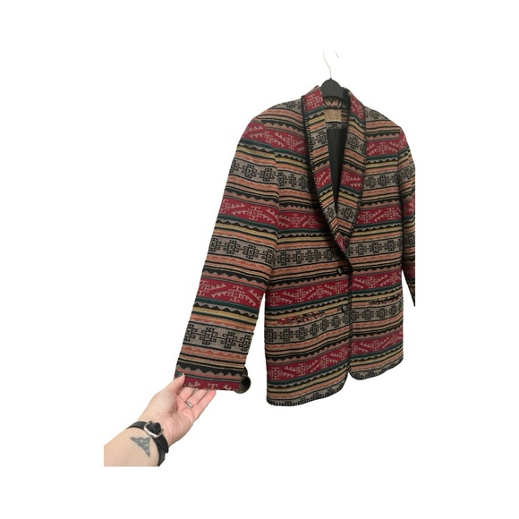Knockabouts by Pendleton Vintage Woman Southwestern Aztec Blazer Sz 10 - Picture 4 of 17